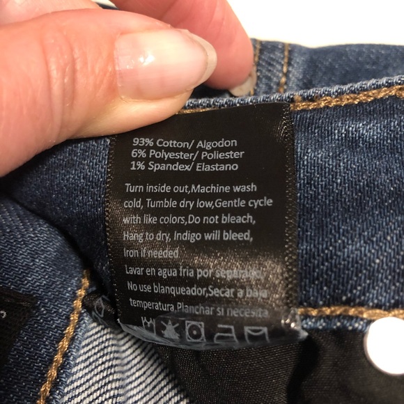 Risen Dark Wash Mid-Rise Vintage Relaxed Fit Skinny Jeans - Picture 3 of 7